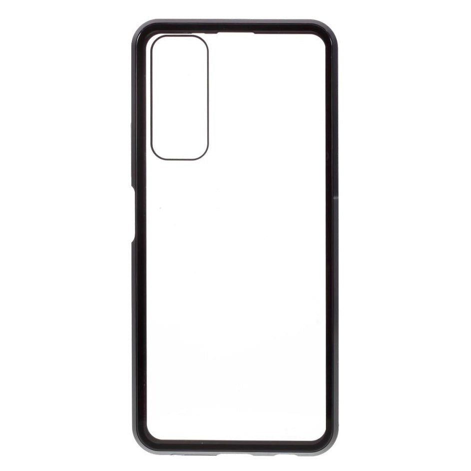 Huawei P Smart 2021 Magnetic Case m. Glas fram och bak - Svart