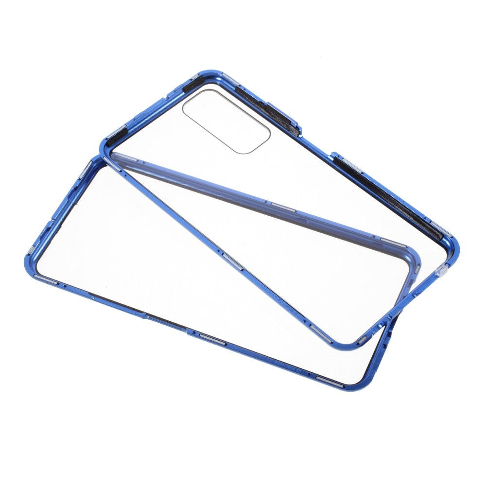 Huawei P Smart 2021 Magnetic Case m. Glas fram och bak - blå