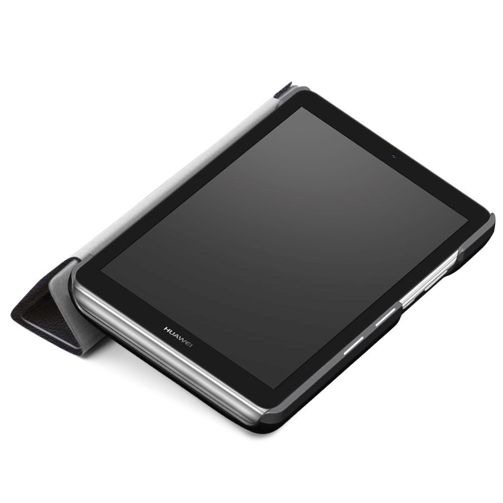 Huawei Mediapad T3 7" Case - Classic Tri-Fold Leather Case Black