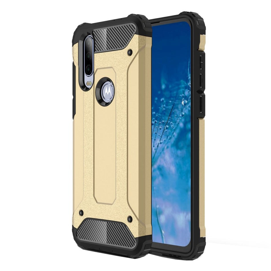 Motorola One Action Armor Guard Tough Case - Guld