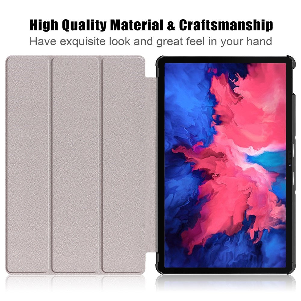 Lenovo Tab P11 / P11 (5G) / P11 Plus Tri-Fold Fodral med Sova-Funktion - Blå
