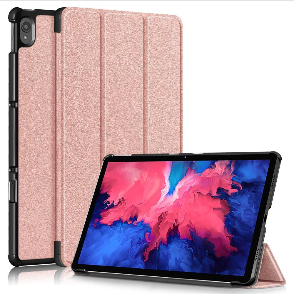 Lenovo Tab P11 / P11 (5G) / P11 Plus Tri-Fold Fodral med Sova-Funktion - Rose Gold