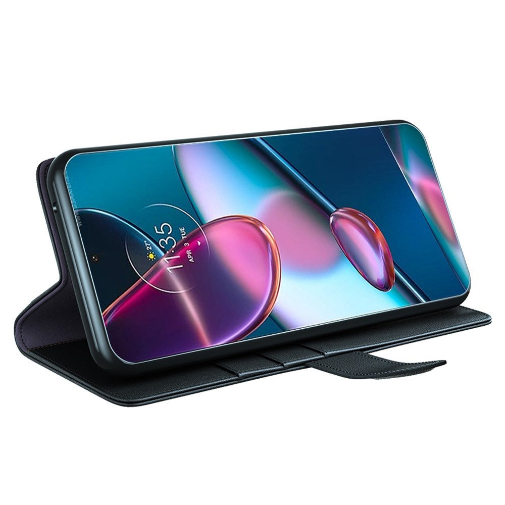 EIDERWOOD Motorola Edge 30 Pro Konstläder Plånbokfordral - Svart