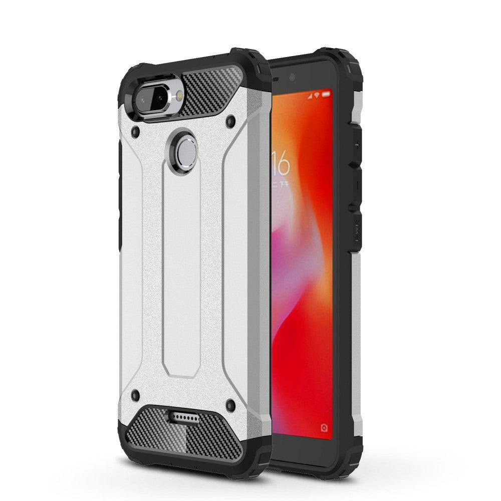Xiaomi Redmi 6 Armor Guard Hard Case Skal - silver