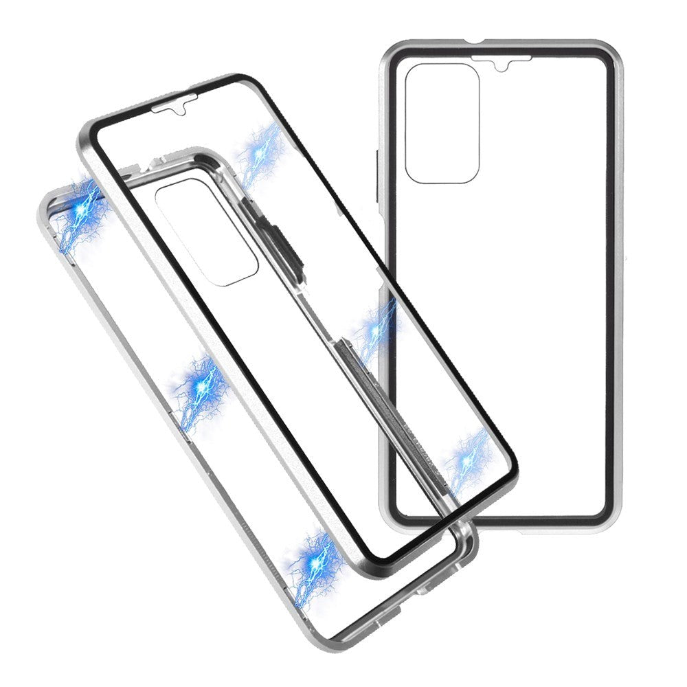 Xiaomi Poco M3 360⁰ Magnetic Case m. Glas bak och fram - silver