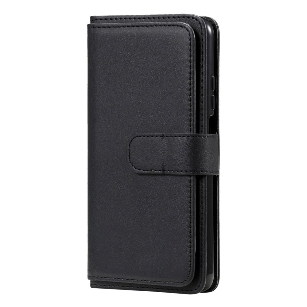 Xiaomi Poco M3 Flip Leather Case m. Extra korthållare - Svart