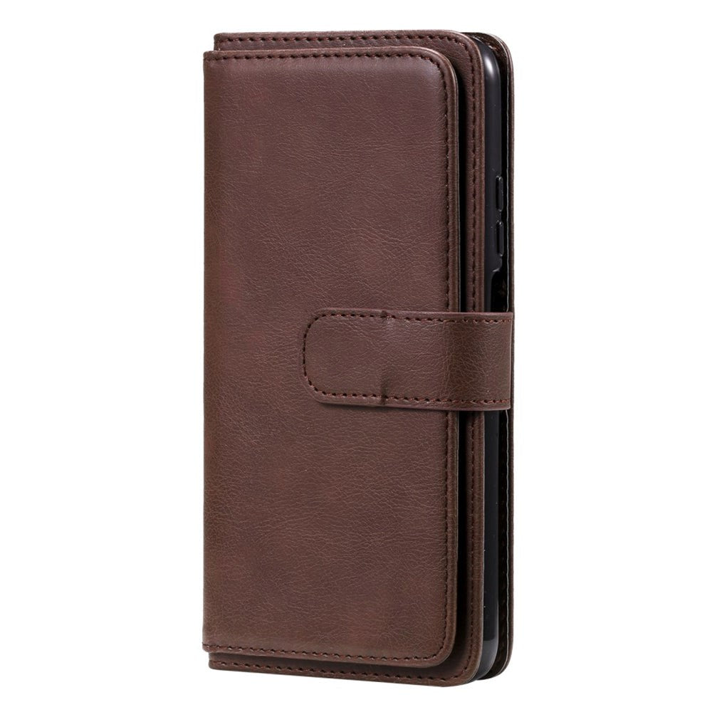 Xiaomi Poco M3 Flip Leather Case m. Extra korthållare - Brun