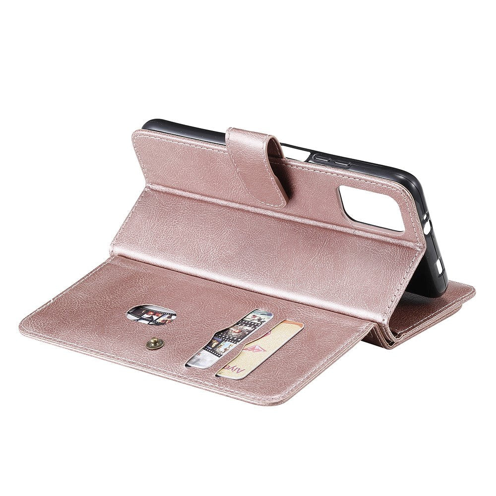 Xiaomi Poco M3 Flip Leather Case m. Extra korthållare - Rose Gold