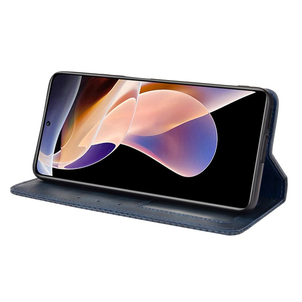 Xiaomi Redmi Note 11 Pro / 11 Pro + (plus) Vintage Look Leather Wallet Case - Blue