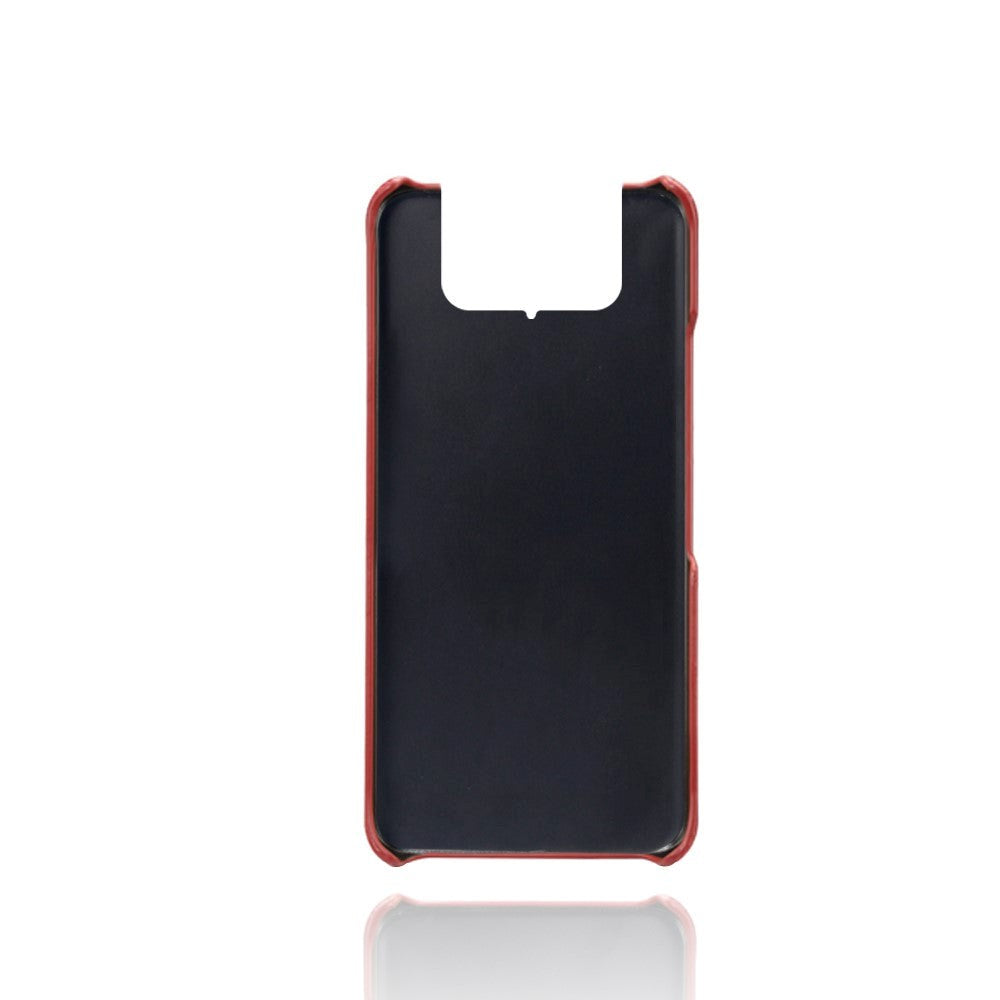 Asus ZenFone 8 Flip Imitation Leather Case m. Korthållare - röd