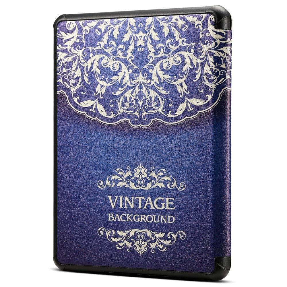 Amazon Kindle Paperwhite 5 11th Generation (2021) Fodral i Konstläder med Sleep-Wake Funktion - Blå / Mönster