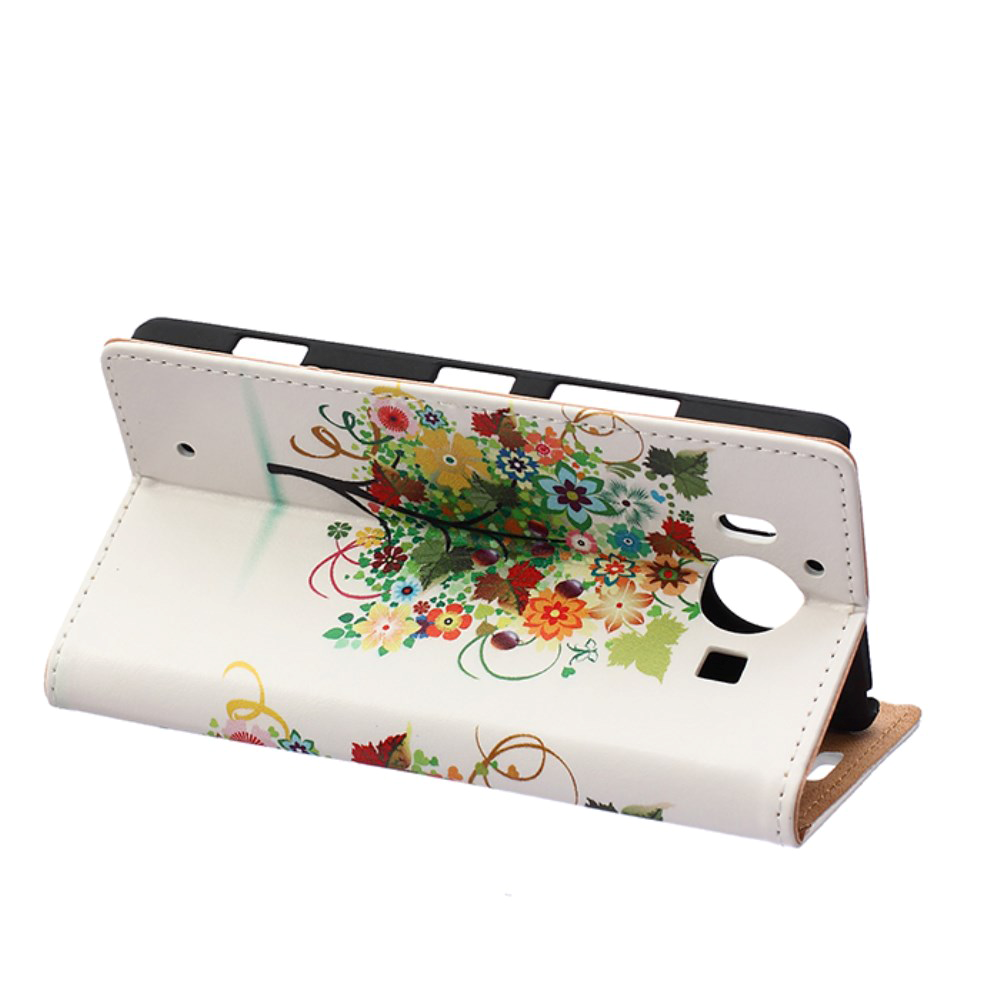 Microsoft Lumia 950 Plånboksfodral med Stativfunktion - Vårträd