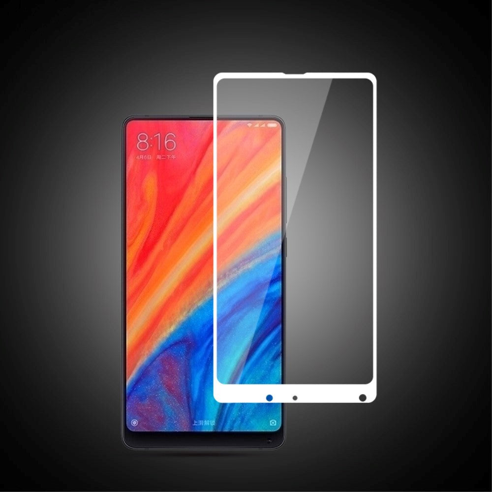 Xiaomi mi mix 2s Mocolo Komplett höljet härdat glasskärmskydd m. Vit ram
