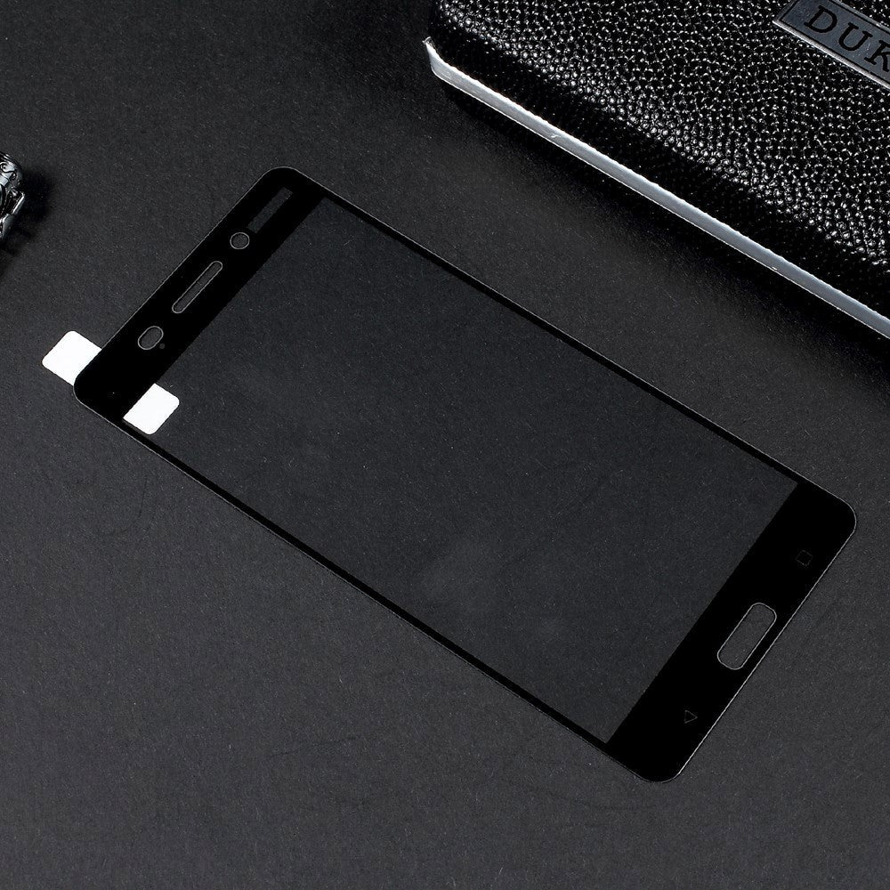 Nokia 6 Full Coverage Skärmskydd Härdat Glas - Svart