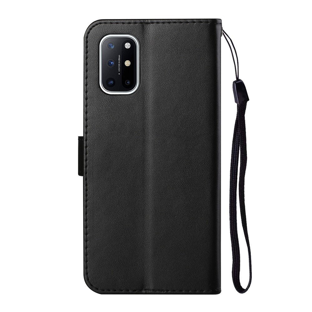EIDERWOOD OnePlus 8T Konstläder Fodral med Rem & Korthållare - Svart
