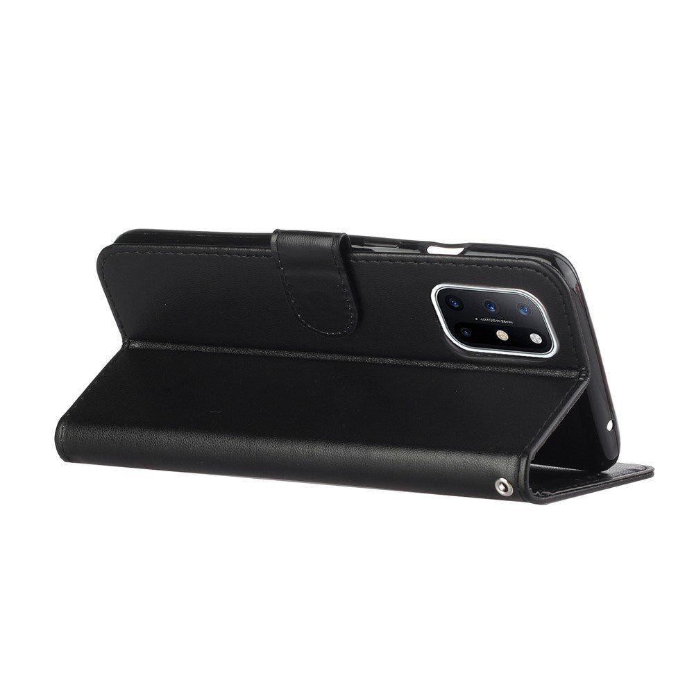 EIDERWOOD OnePlus 8T Konstläder Fodral med Rem & Korthållare - Svart