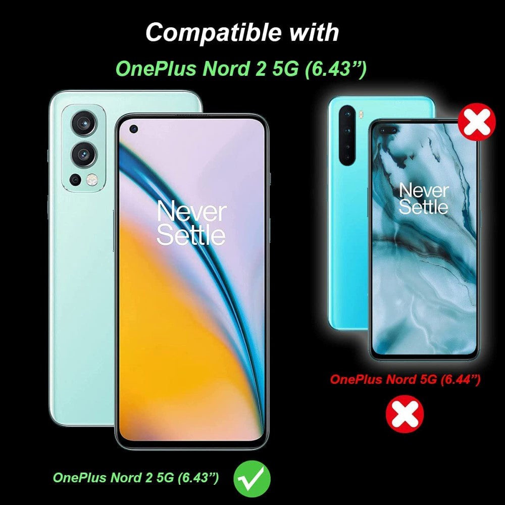 OnePlus Nord 2 (5G) Skyddsset Flexibelt plastskal + glasskärmskydd - Transparent
