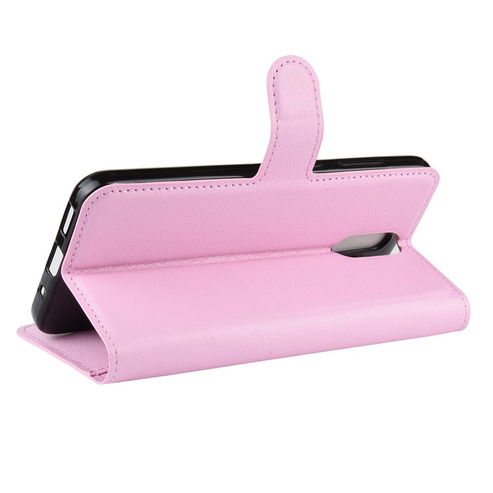 Nokia 2.3 Litchi läderplånbok - rosa - rosa