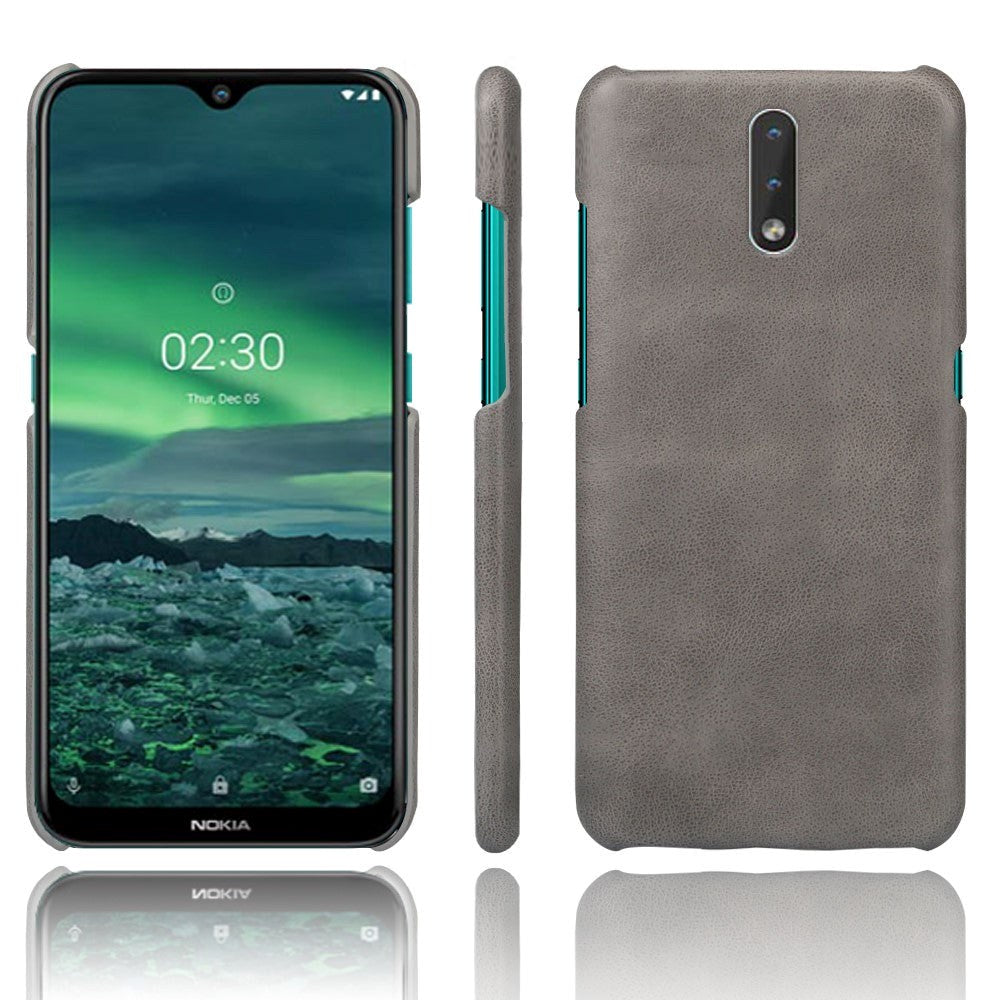 Nokia 2.3 Läderfodral plast - grå