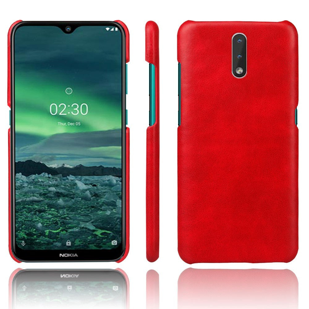 Nokia 2.3 Läderfodral plast - röd