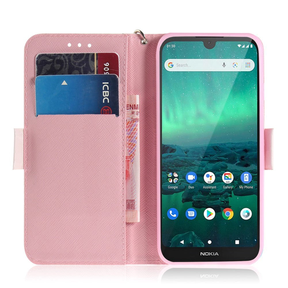 Nokia 1.3 Ljus spot läderflip Fodral - hög häl sandal