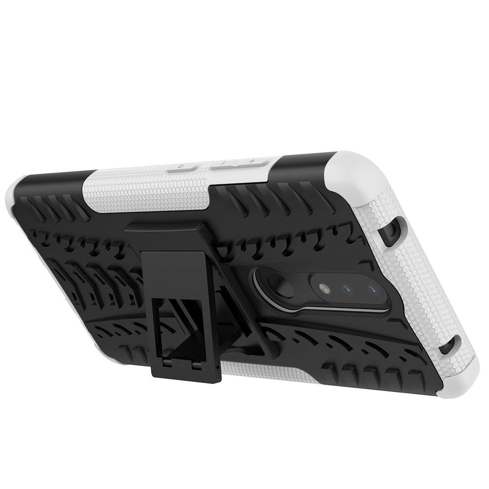 Nokia 2.4 Hybrid Tough Case m. Stativfunktion - Svart / Vit