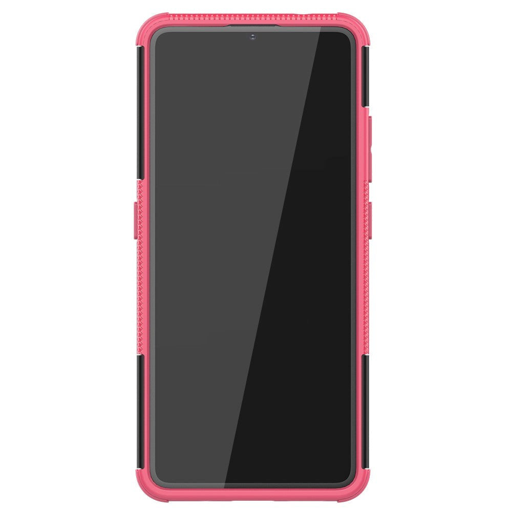 Nokia 2.4 Hybrid Tough Case m. Stativfunktion - Svart / rosa