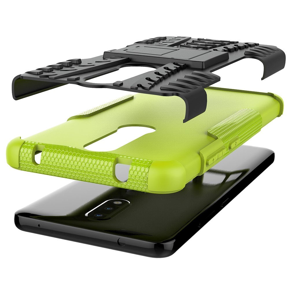 Nokia 2.4 Hybrid Tough Case m. Stativfunktion - Svart / grön