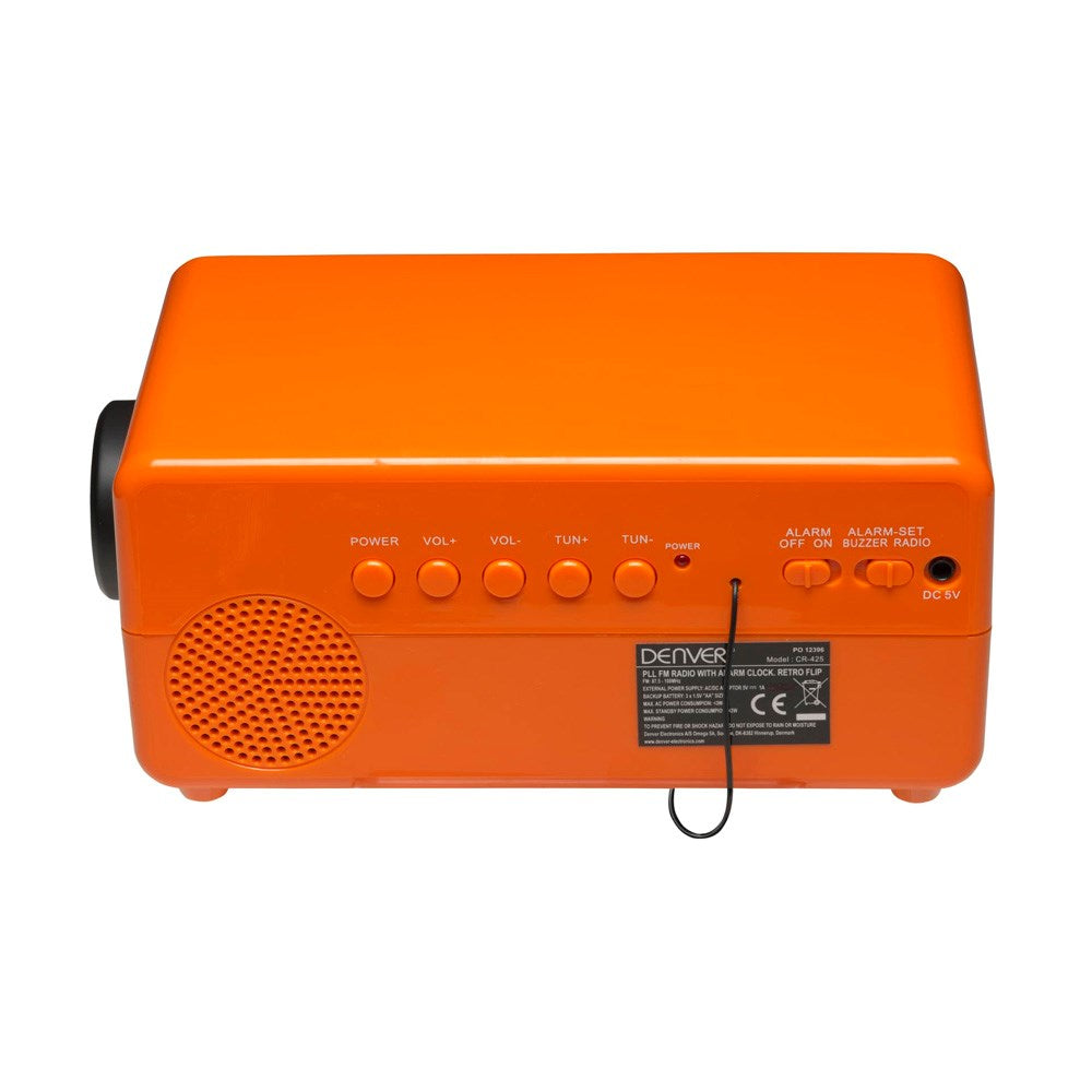 Denver CR-425 Retro Clockradio / Väckarklocka med PLL FM Radio