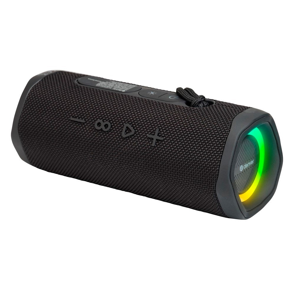 Denver IPX5 Vattentålig Trådlös Bluetooth Högtalare med Inbyggd Ljus - Blå