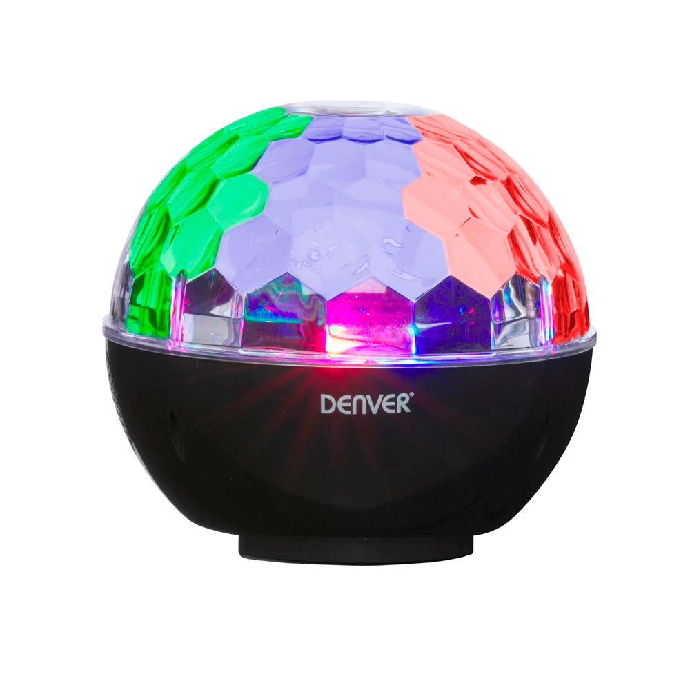 Denver Trådlös Bluetooth Högtalare med Färgglada Discoljus - Svart