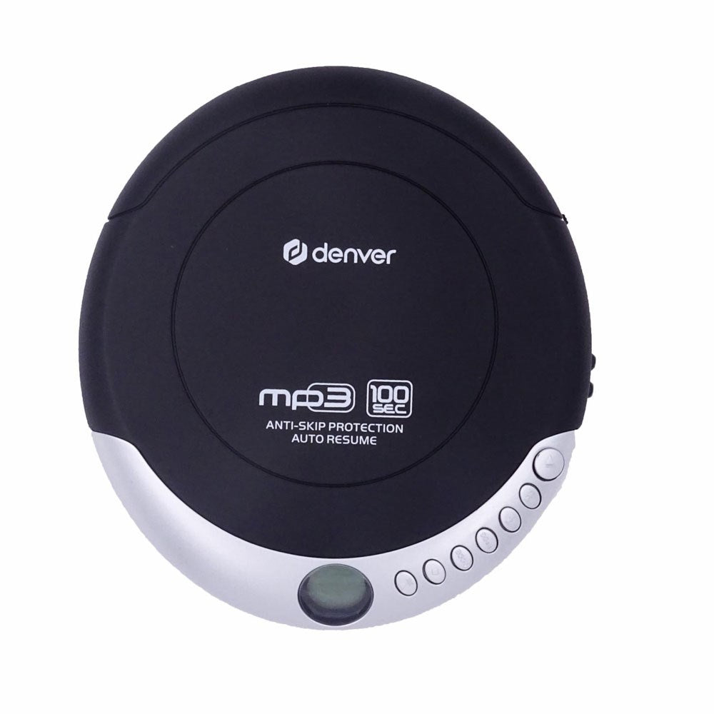Denver DMP-391 Bärbar CD Spelare m. Återupptagningsfunktion & Hörlurar - Svart