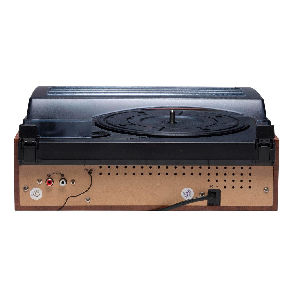Denver VPR-190MK3 Skivspelare med 2 x 15W Inbyggda Högtalare & FM-radio - Brun
