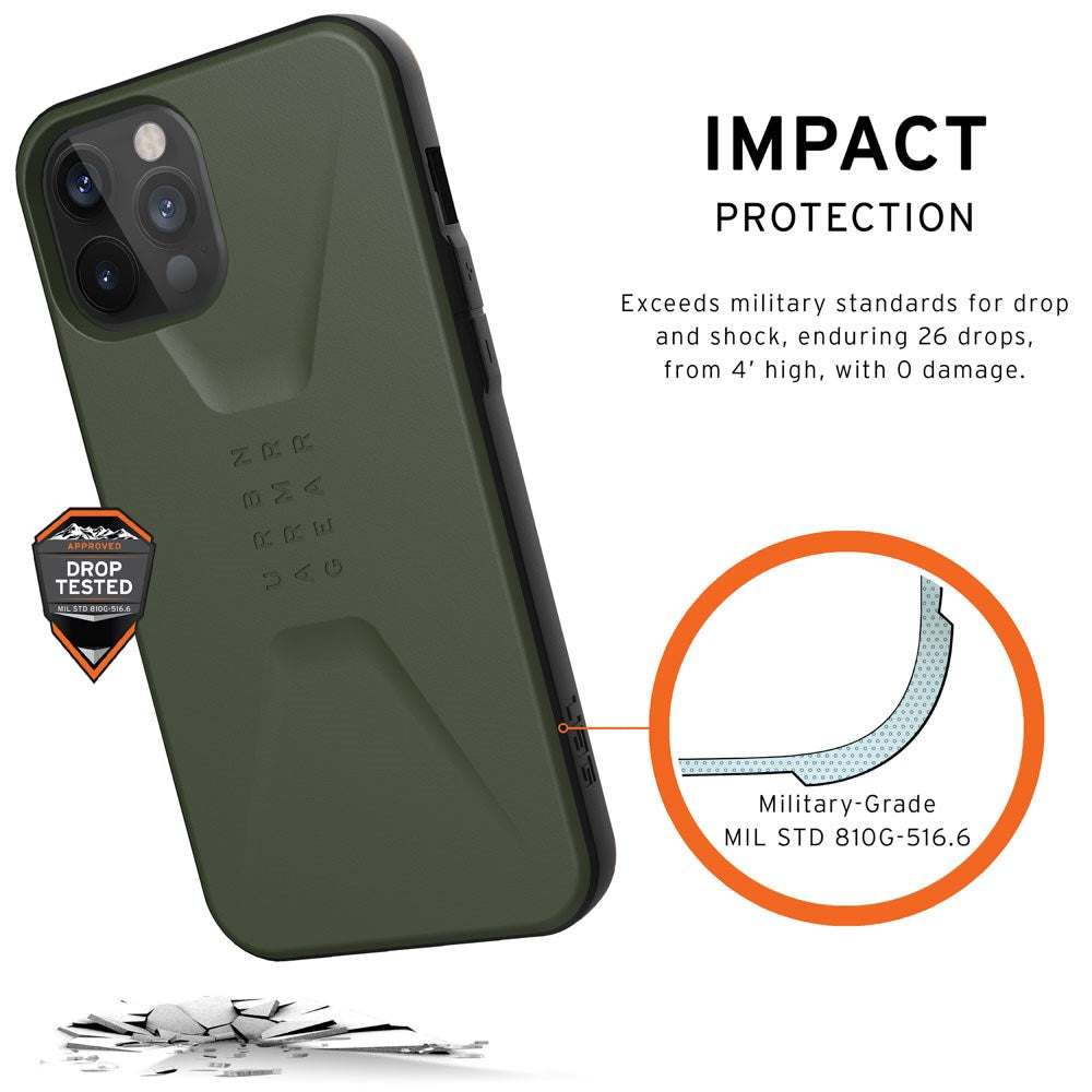 iPhone 12 Pro Max UAG CIVILIAN Series Skal - Olive
