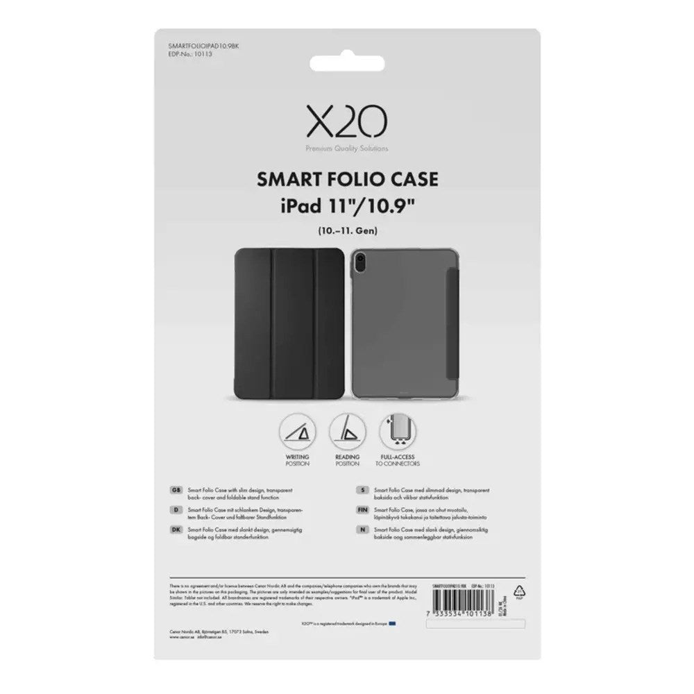 iPad 11" (2026 / 2025) / 10.9" (2024 / 2022) X2O Smart Folio Fodral - Rosa
