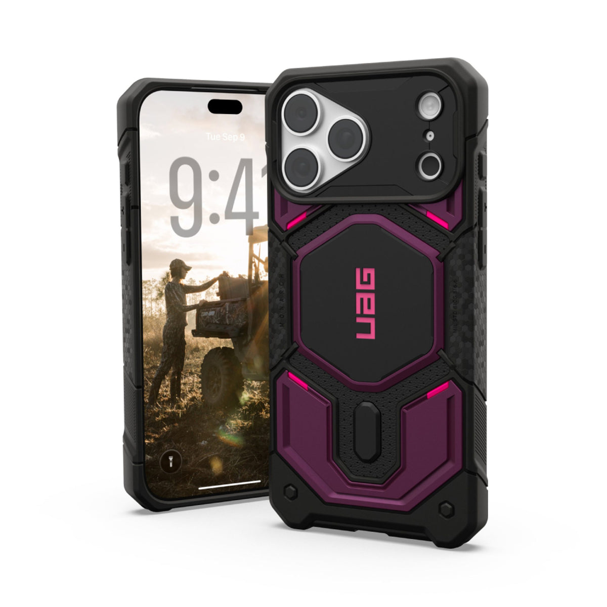 iPhone 18 Pro Max / 17 Pro Max UAG Monarch Pro Skal - MagSafe Kompatibel - Deep Purple Synth