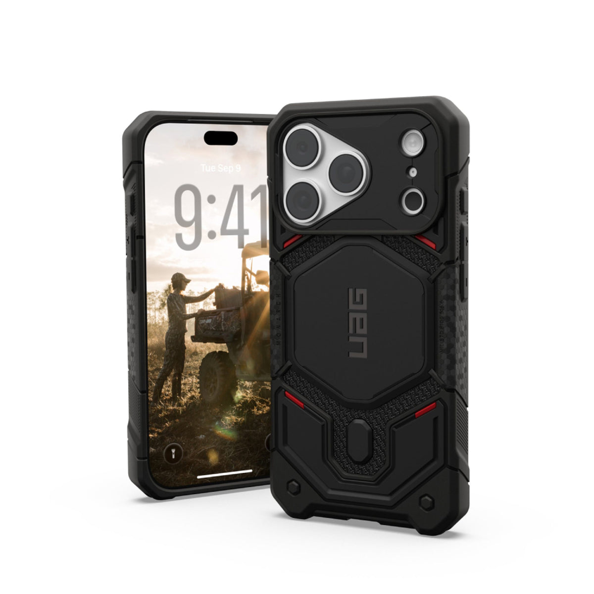 iPhone 18 Pro / 17 Pro UAG Monarch Pro Skal - MagSafe Kompatibel - Kevlar Black
