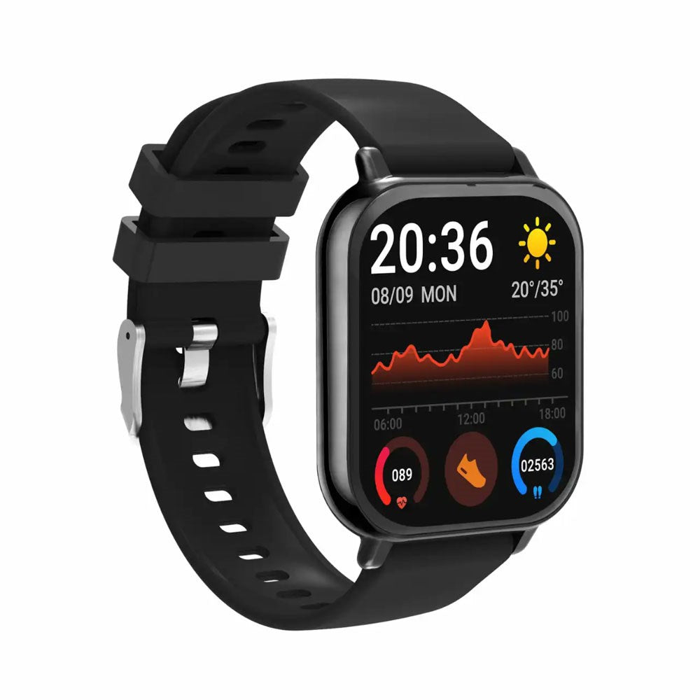 Denver SWC-176B Smartklocka med Sömn- och Fitnesstracker - Silikonarmband - Svart