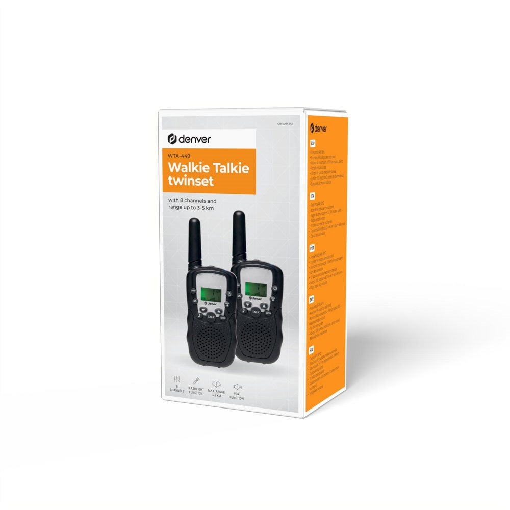 Denver WTA-449 Walkie Talkie Set - 2 st - Svart