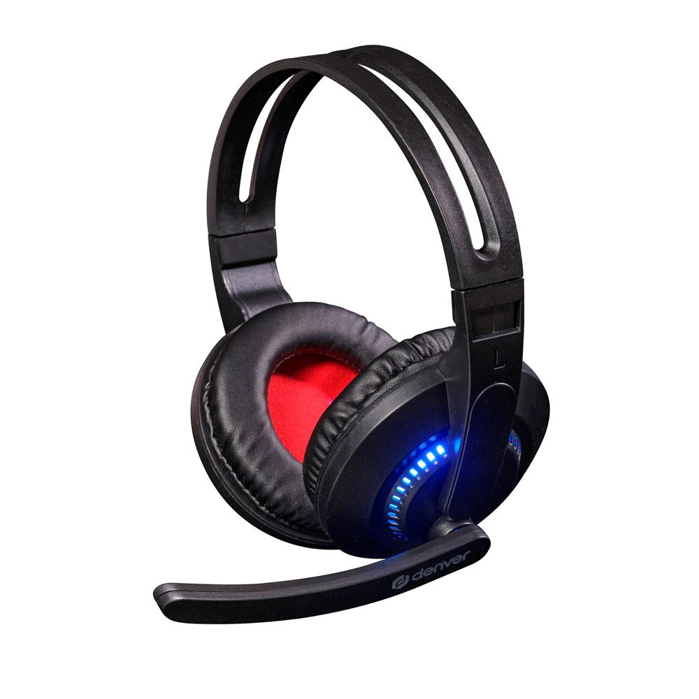 Denver Headset för Gaming med LED-Ljus - Svart