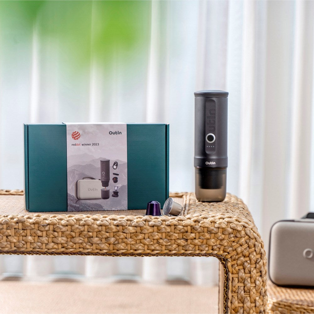 OutIn Nano Bärbar Espressomaskin Set - Space Grey