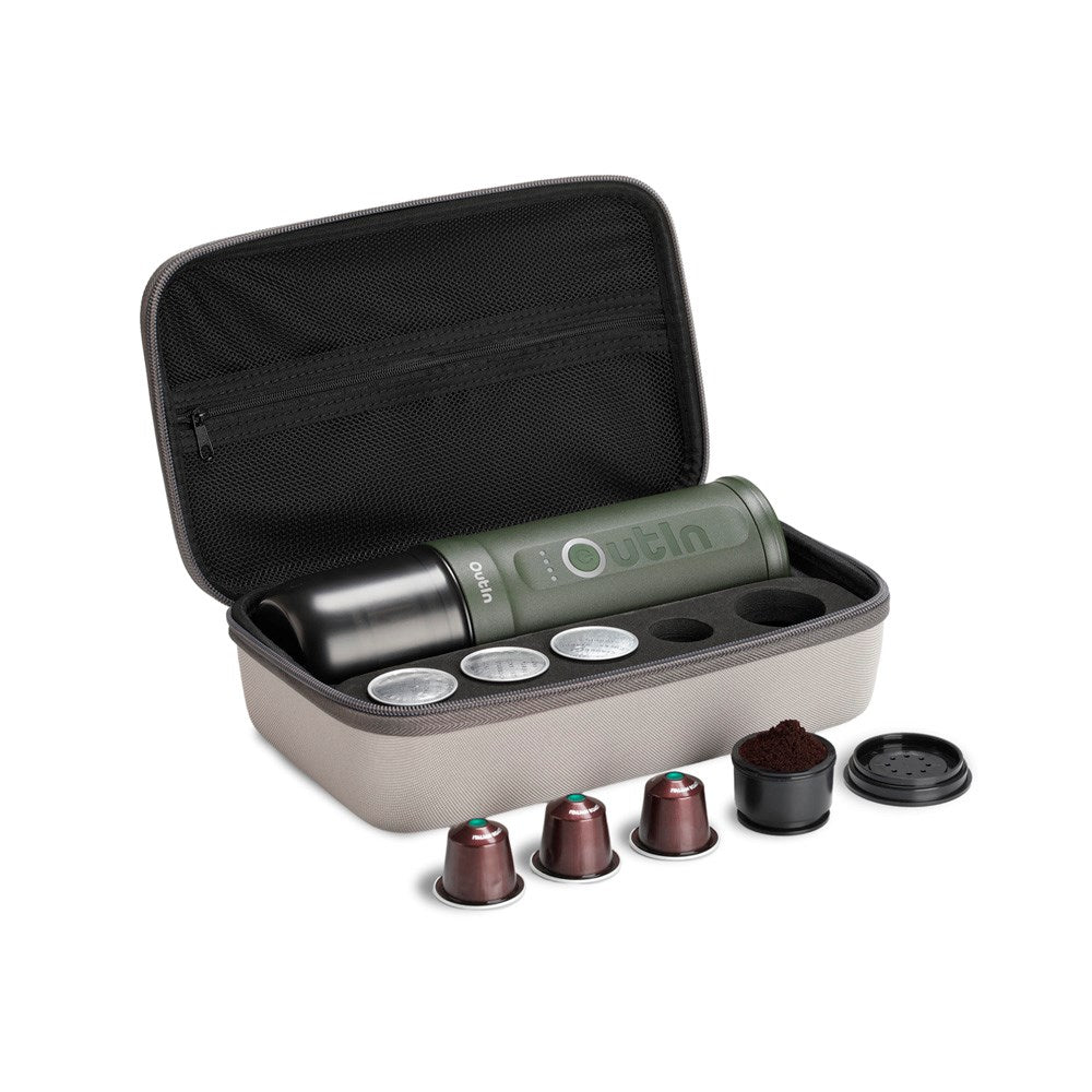 OutIn Nano Bärbar Espressomaskin Set - Forest Green