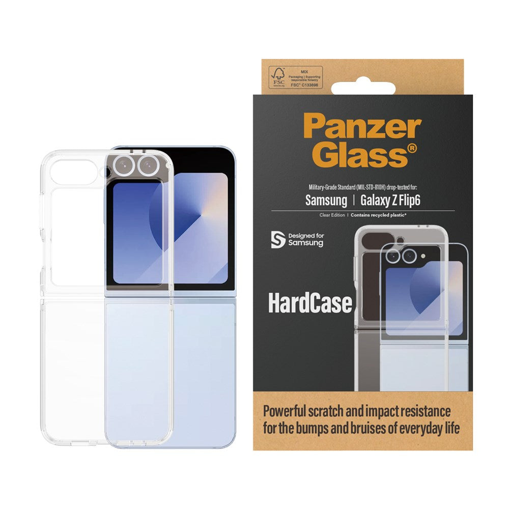 Samsung Galaxy Z Flip7 FE / Flip6 PanzerGlass HardCase Skal Antibakteriellt - Transparent