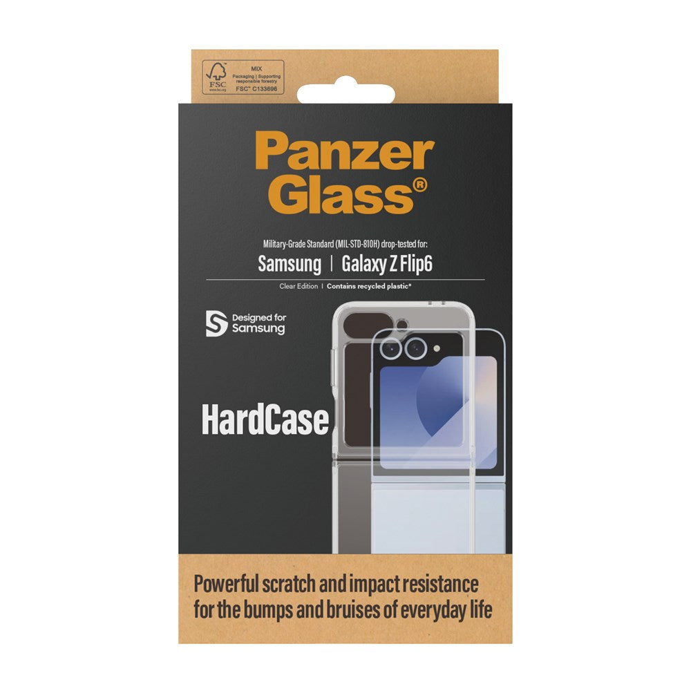 Samsung Galaxy Z Flip7 FE / Flip6 PanzerGlass HardCase Skal Antibakteriellt - Transparent