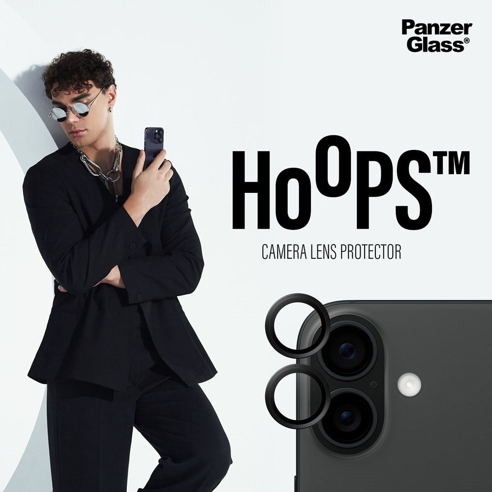 iPhone 16 / 16 Plus PanzerGlass Ceramic Hoops - Kameraskydd - Genomskinlig