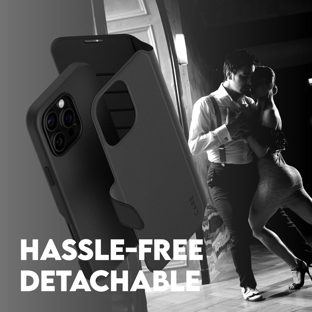 CARE by PanzerGlass iPhone 16 Pro Feature Tango 2-i-1 Skal med Plånbok - Svart