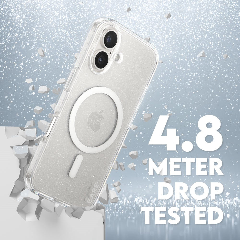 CARE by PanzerGlass iPhone 16 FLAGSHIP Urban Combat Skal - MagSafe Kompatibel - Star Lit / White