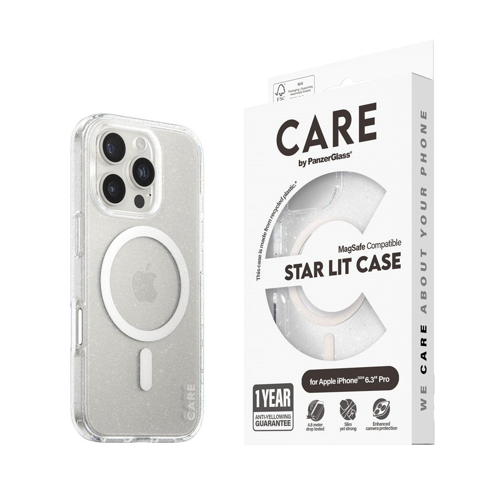 CARE by PanzerGlass iPhone 16 Pro FLAGSHIP Urban Combat Skal - MagSafe Kompatibel -Star Lit / White