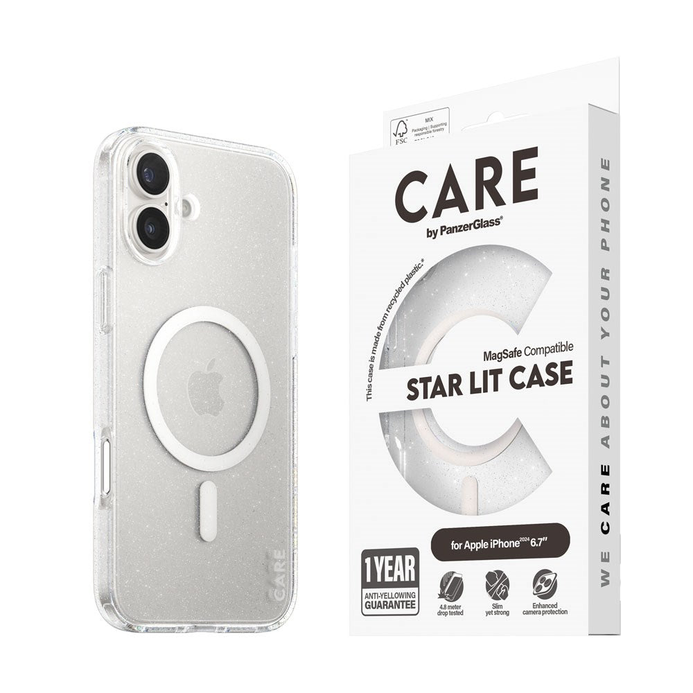 CARE by PanzerGlass iPhone 16 Plus FLAGSHIP Urban Combat Skal - MagSafe Kompatibel -Star Lit / White