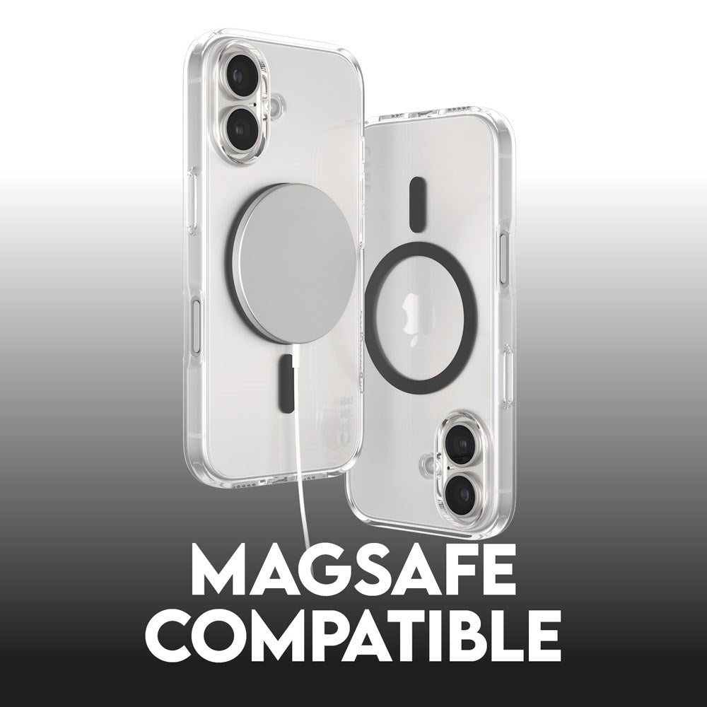 CARE by PanzerGlass iPhone 16 FLAGSHIP Urban Combat Skal - MagSafe Kompatibel - Transparent / Black
